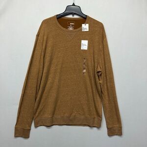 NWT Sonoma Men Double Knit Crewneck T-Shirt Tee Size Extra Large Brown B263 -9